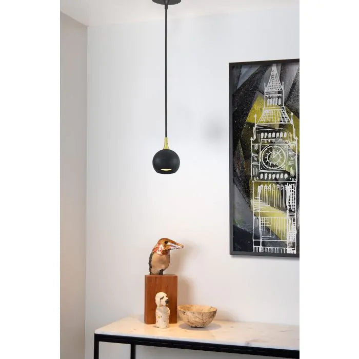 Lucide FAVORI Pendelleuchte Ø 9 cm 1xGU10 Schwarz MDRLED