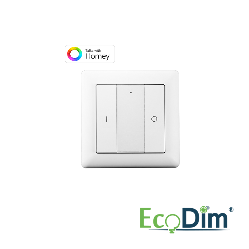 ECODIM | DRAADLOZE SCHAKELAAR ZIGBEE | 1 GROEP | WIT