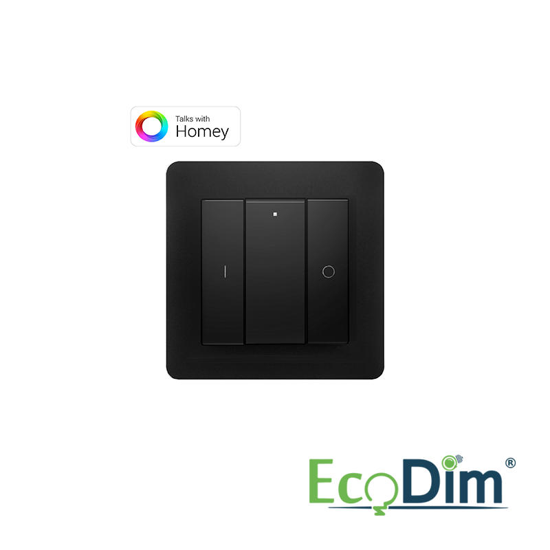 ECODIM DRAADLOZE SCHAKELAAR ZIGBEE 1 GROEP ZWART
