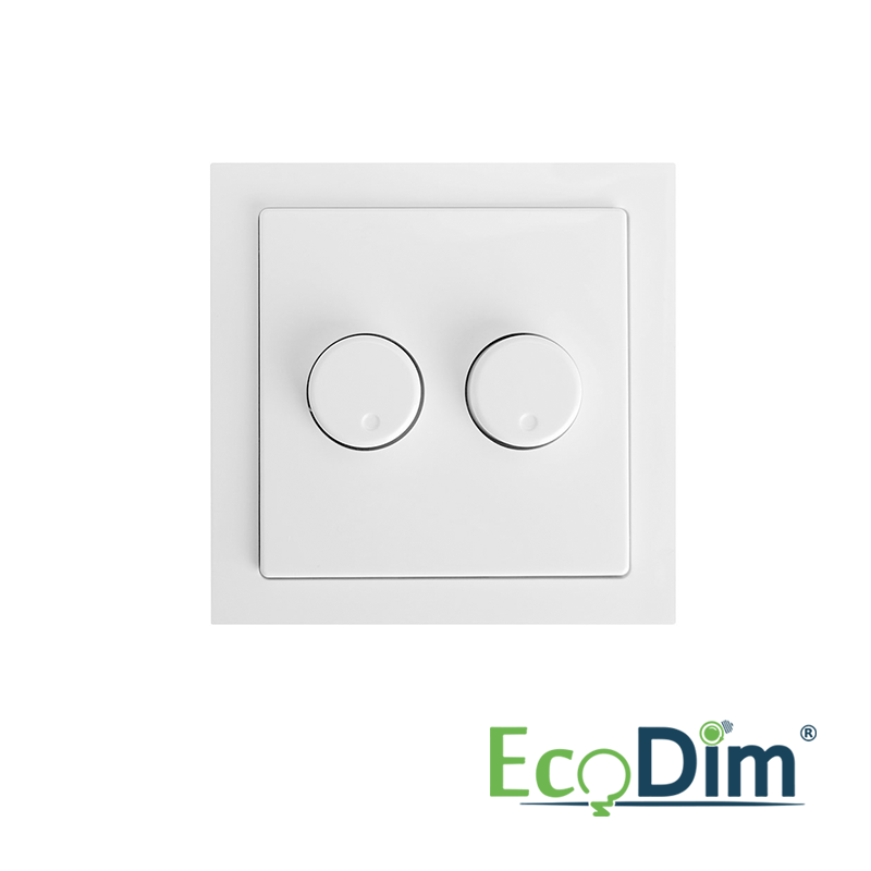 ED-10073 Duo dimmerknop passend in Busch-Jaeger Future Linear incl. centraalplaat en raamwerk
