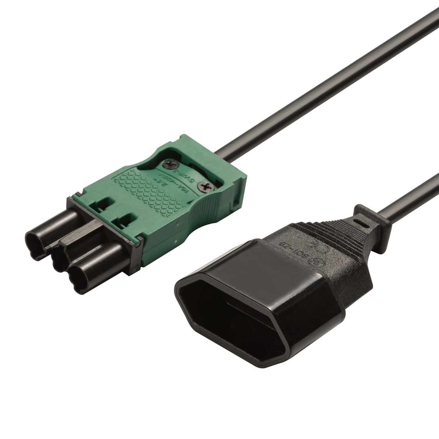 3-SWP Male naar Euro Verloopsnoer – 1,5m, 3×0,75mm² – Wieland® Compatible 10 / 25 / 100 stuks