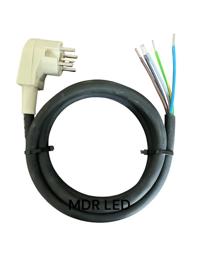 Perilex Aansluitkabel 5x2,5 mm² 2m – Veilig voor Inductie & Keramische Kookplaten