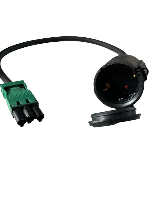 Verloopstekker 230V naar GST18®/3 Male Zwart 0.5m – MDRLED®