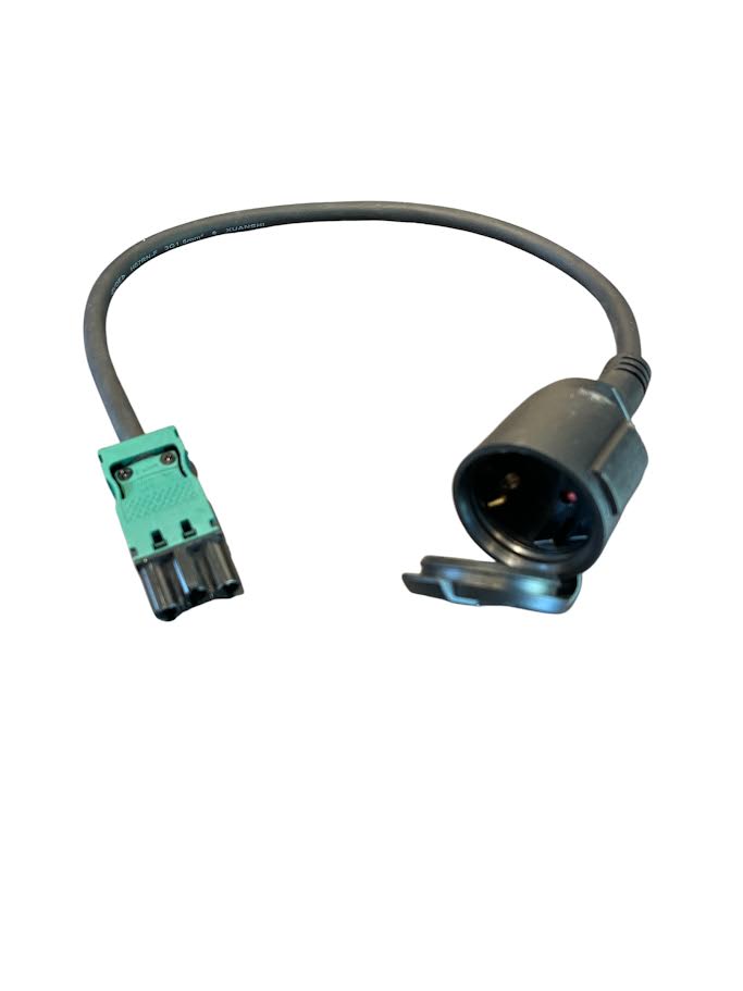 Verloopstekker 230V naar GST18®/3 Male Zwart 0.5m – MDRLED®