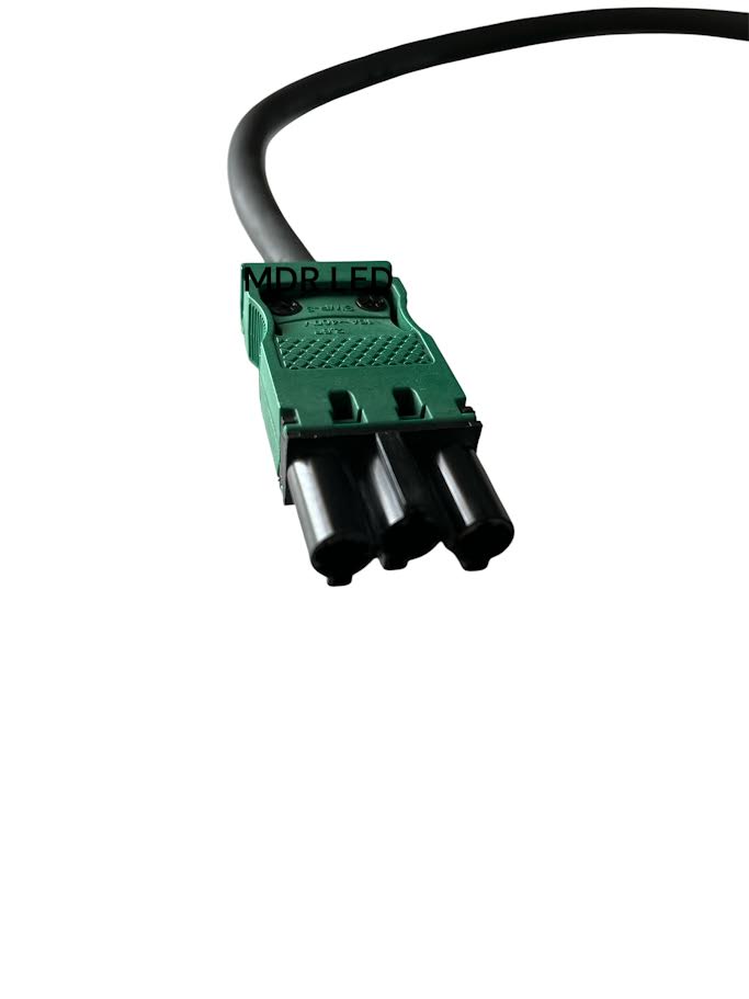 Verloopstekker 230V naar GST18®/3 Male Zwart 0.5m – MDRLED®