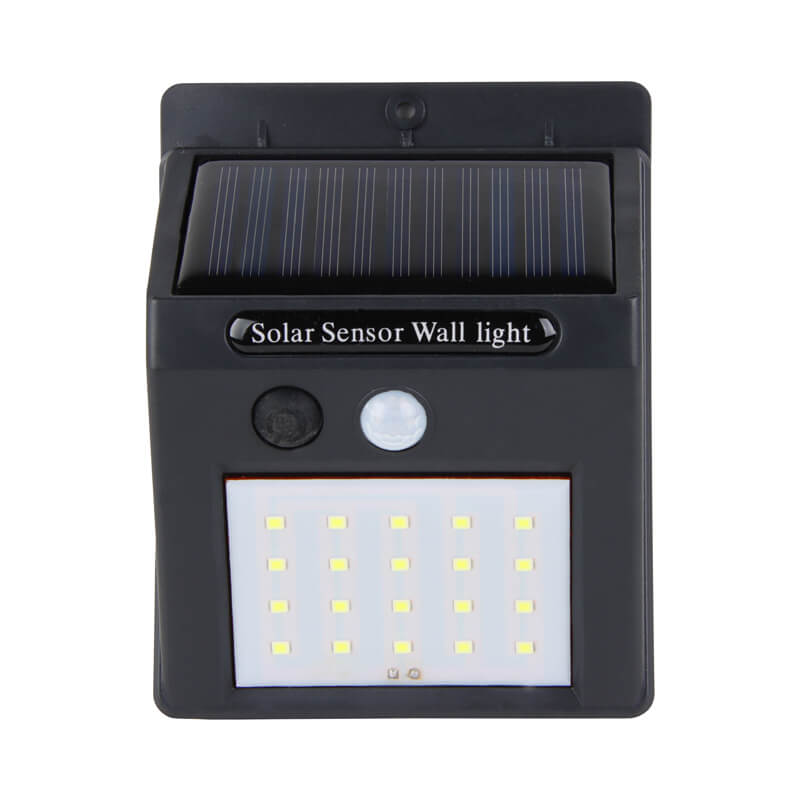 Wandlamp Solar met Sensor – Duurzame Buitenverlichting, 20 LED’s Zonne-energie