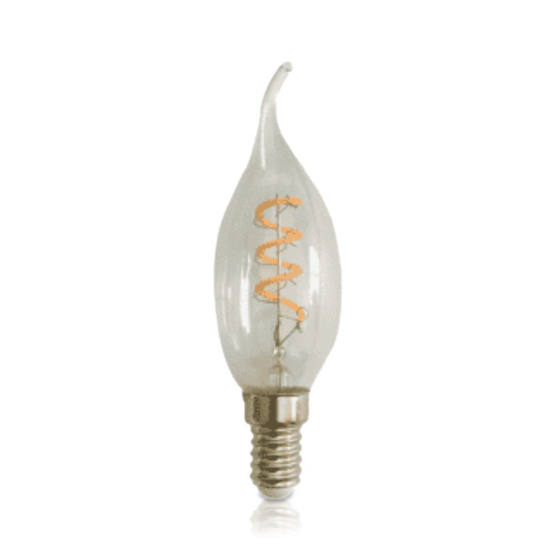 LED FILAMENT E14 LED KAARSLAMP TIP DIMBAAR CLEAR 2W