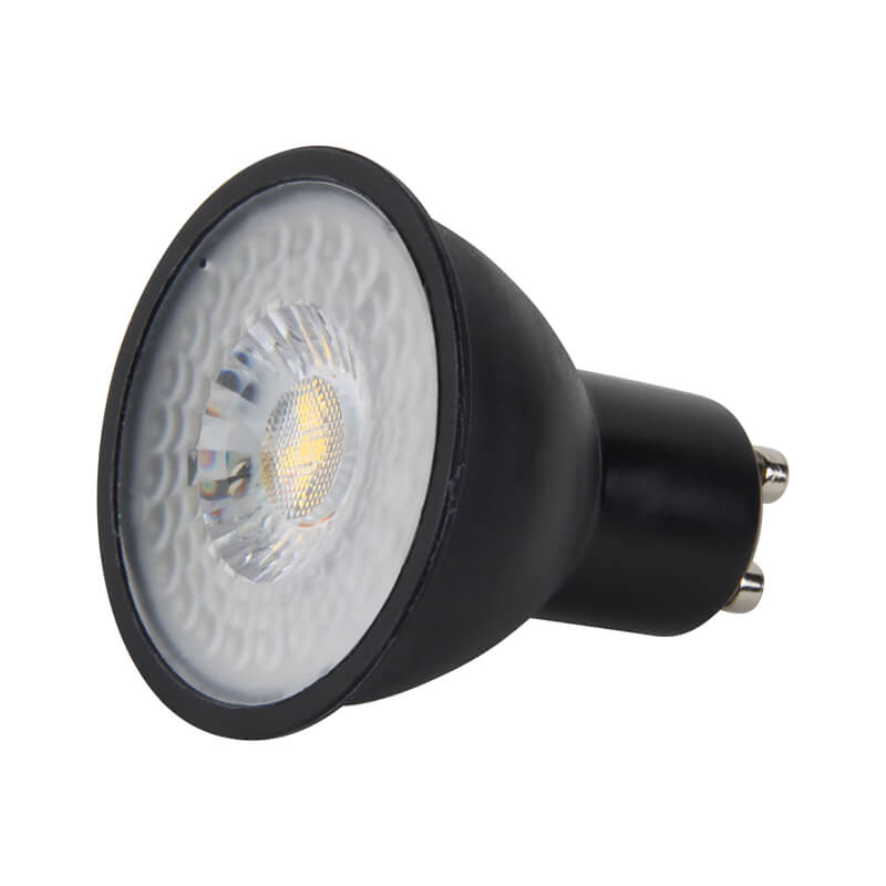 GU10 Spot 7 W, schwarz, dimmbar, Aktion, 2700 K/3000 K/4000 K, MDRLED®.