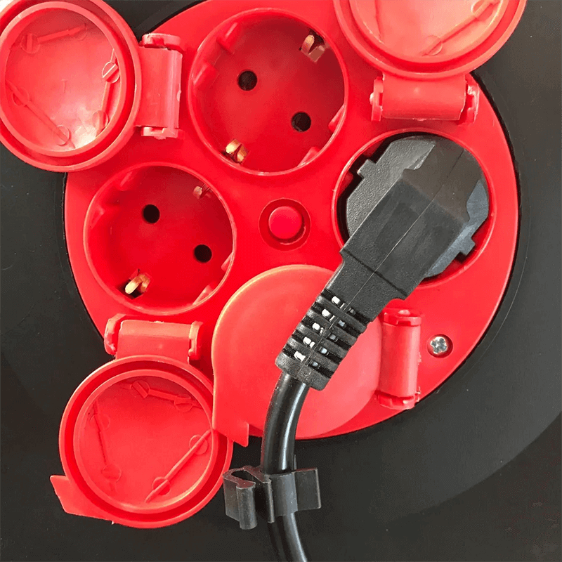 KABELHASPEL MET 4 STOPCONTACTEN 50 Meter MDRLED®