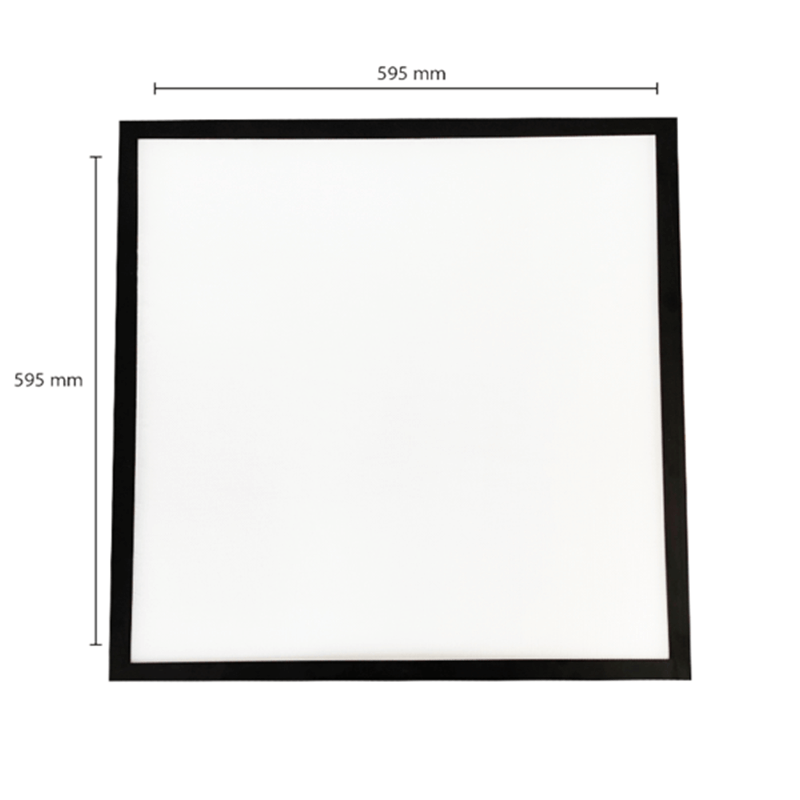 Back-lit Paneel 60x60 cm – 30W, Zwart, White Switch 3000K-5000K