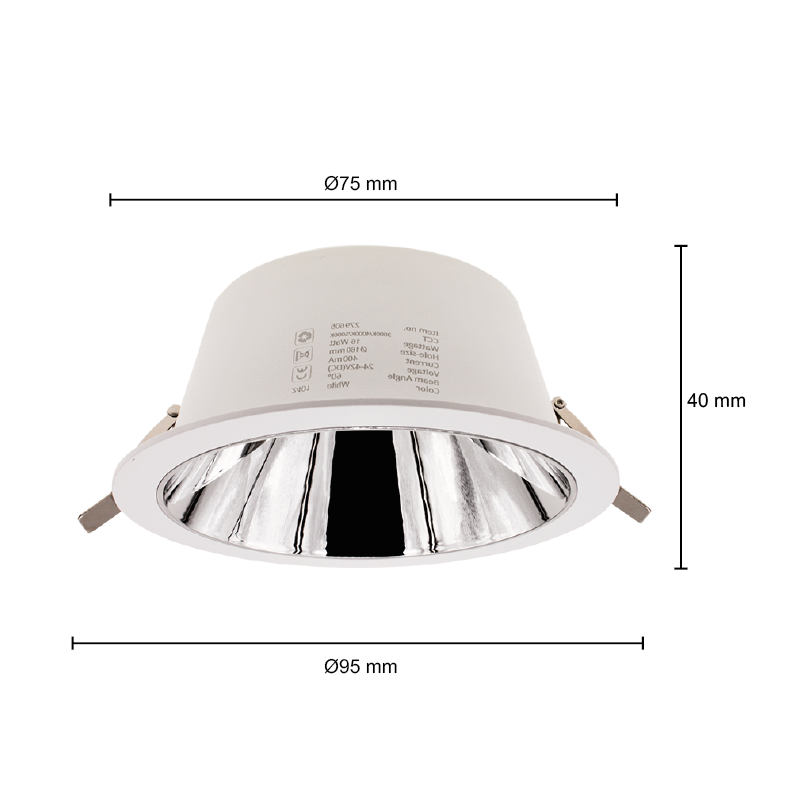 LED Downlight CCT-SWITCH Ø75MM 7W WIT MDRLED®