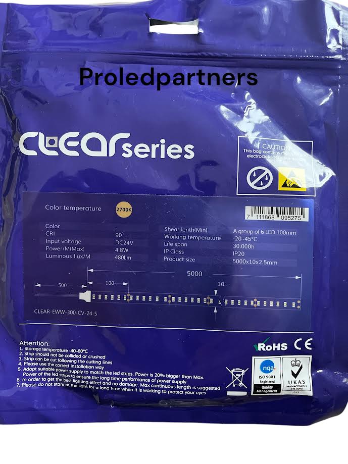2700K LED Flex – Hoge Kwaliteit, Single Color, 60 LED, Warm Wit MDRLED®
