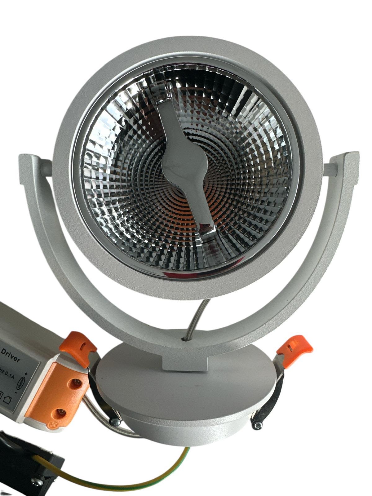 Inbouwspot AR111 LED | 15W | wit| Dim-to-Warm | Ø70mm