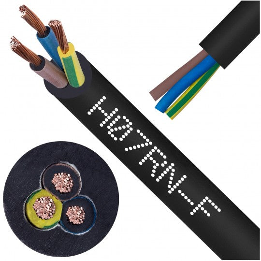 Perilex verloopstekker zwart lengte 0.5 t/m 10 meter, naar 16A 230V Contra MDR LED®