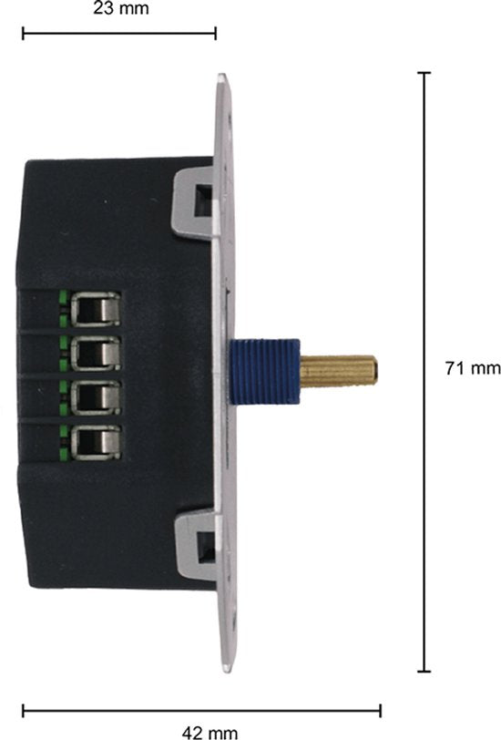 Universele LED Dimmer 0,5-200W – Inbouw Zwarte Afdekplaat – Fase Afsnijding – ACTIE