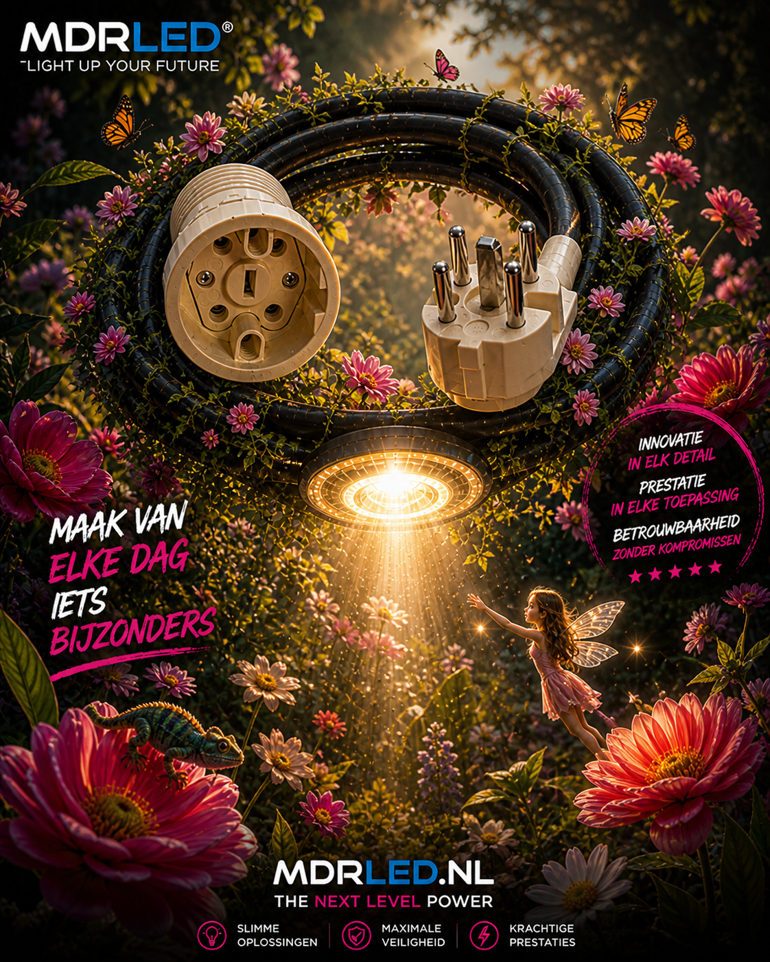 PERILEX KOPPELSNOER RUBBERE 16A 9000Watt 3 meter MDRLED ®