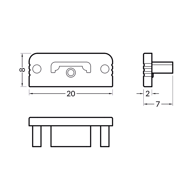 ENDKAPPE OHNE KABELÖFFNUNG 10MM 20 STÜCK MDRLED®