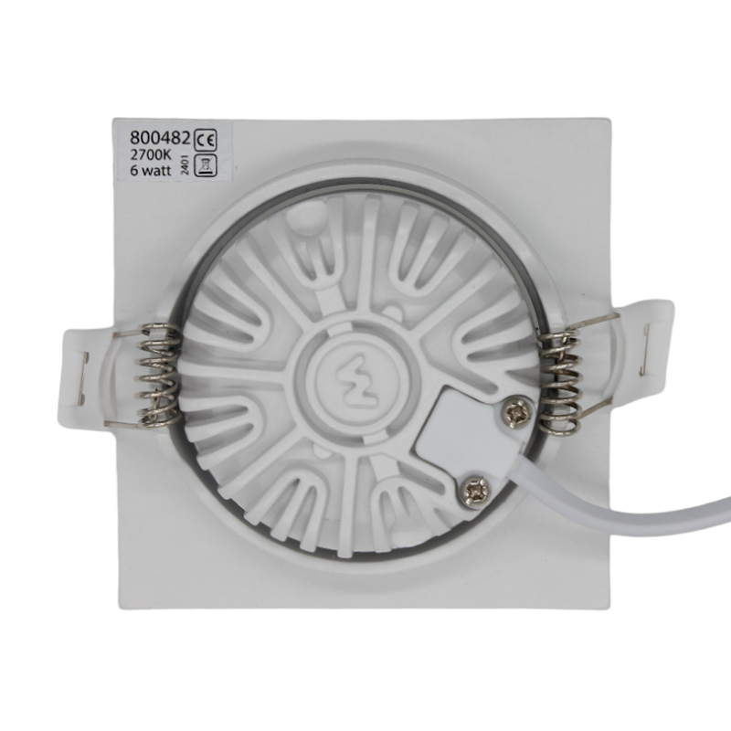 LED Einbaustrahler Einbautiefe 26mm 6W DIM WEISS Ø75-81mm 2700K MDRLED®