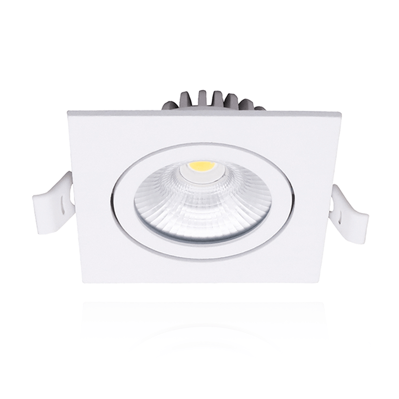 LED Einbaustrahler Einbautiefe 26mm 6W DIM WEISS Ø75-81mm 2700K MDRLED®