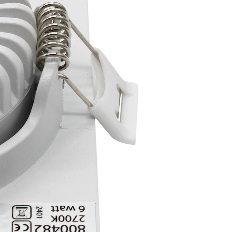 LED Einbaustrahler Einbautiefe 26mm 6W DIM WEISS Ø75-81mm 2700K MDRLED®
