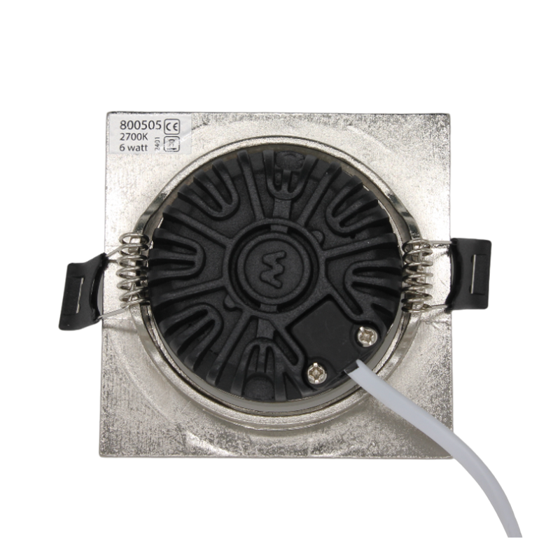 LED Einbaustrahler Schnittgröße Ø75-81mm 6W Tiefe 26mm DIM Silber 2700K MDRLED®