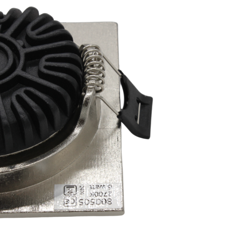 LED Einbaustrahler Schnittgröße Ø75-81mm 6W Tiefe 26mm DIM Silber 2700K MDRLED®