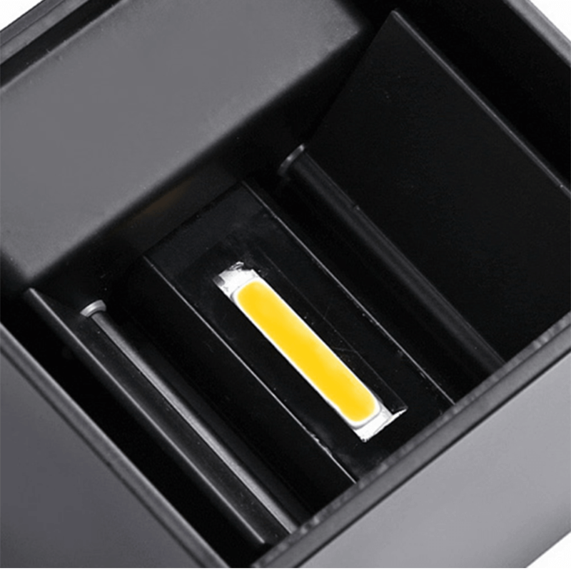 LED CUBE 2X3W ZWART DIM SENSOR MDRLED®