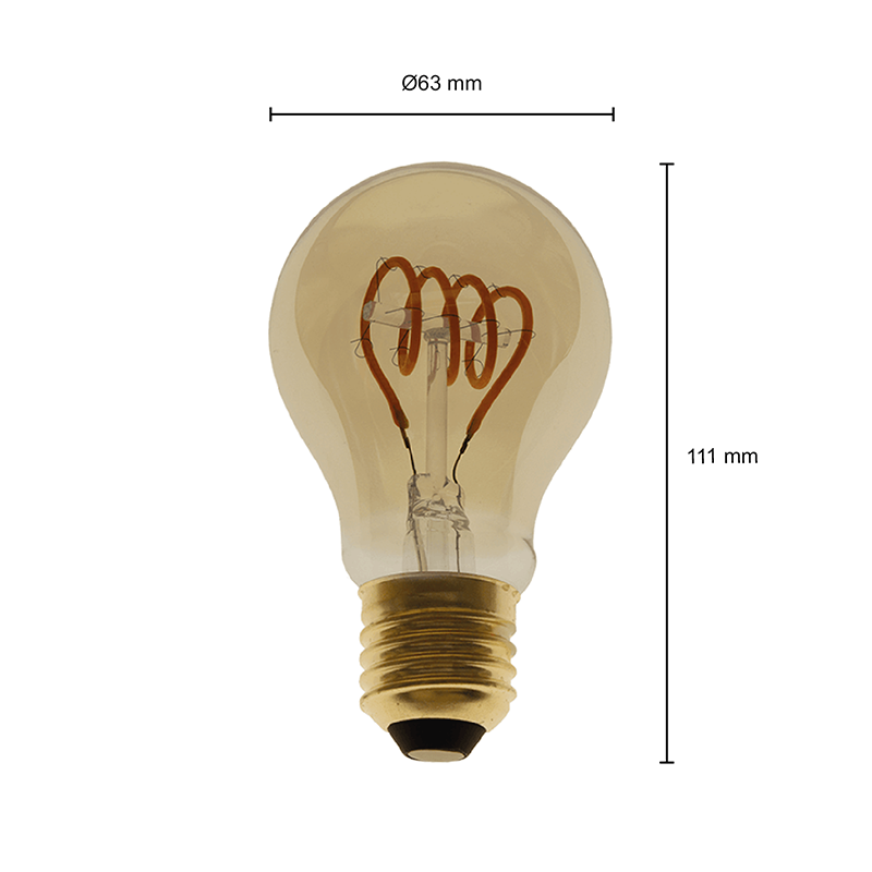 LED-Filament E27 Birne Bernstein Tageslichtsensor 4W MDRLED®