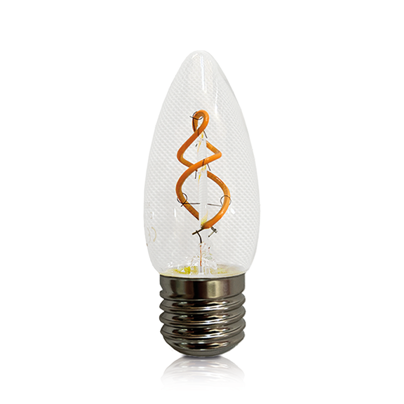LED FILAMENT E27 KERZE DIMMBAR KLAR 2W MDRLED®