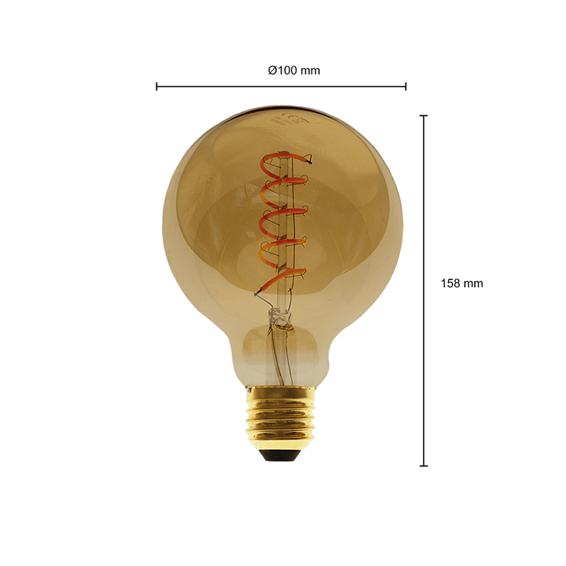 LED Filament E27 2200K GLOBE M DIMMBAR BERNSTEIN 4W MDRLED®
