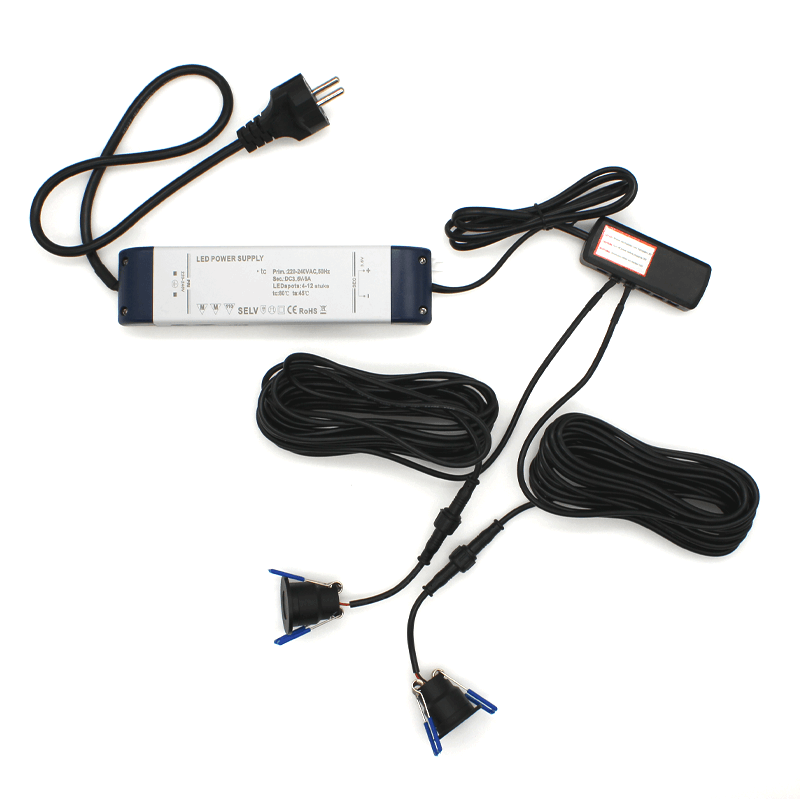 Veranda-Topfset - LED 12-teilig - Silber IP65 MDRLED®