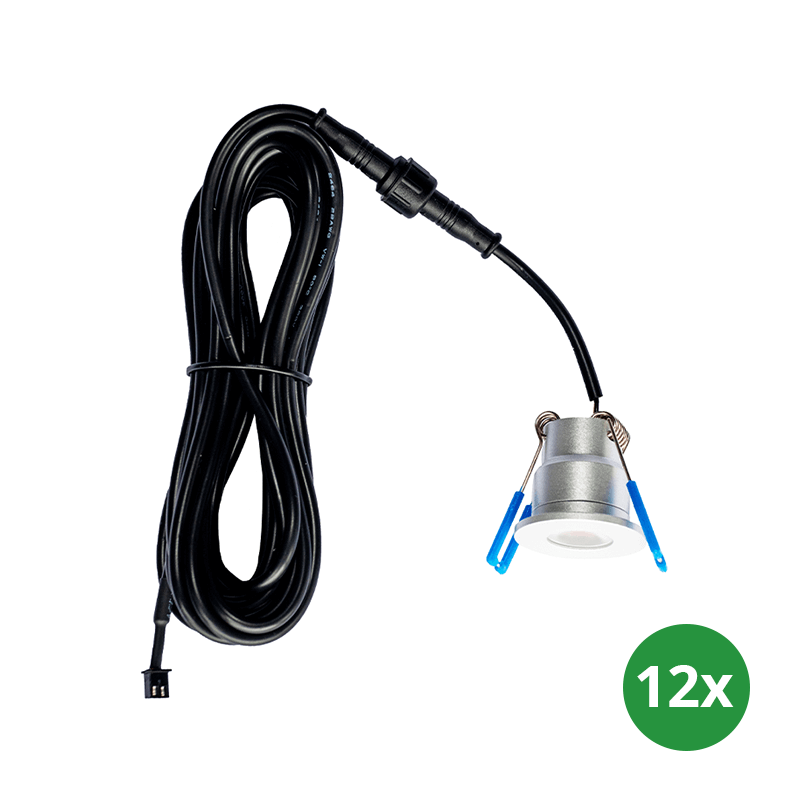 Veranda-Topfset - LED 12-teilig - Silber IP65 MDRLED®