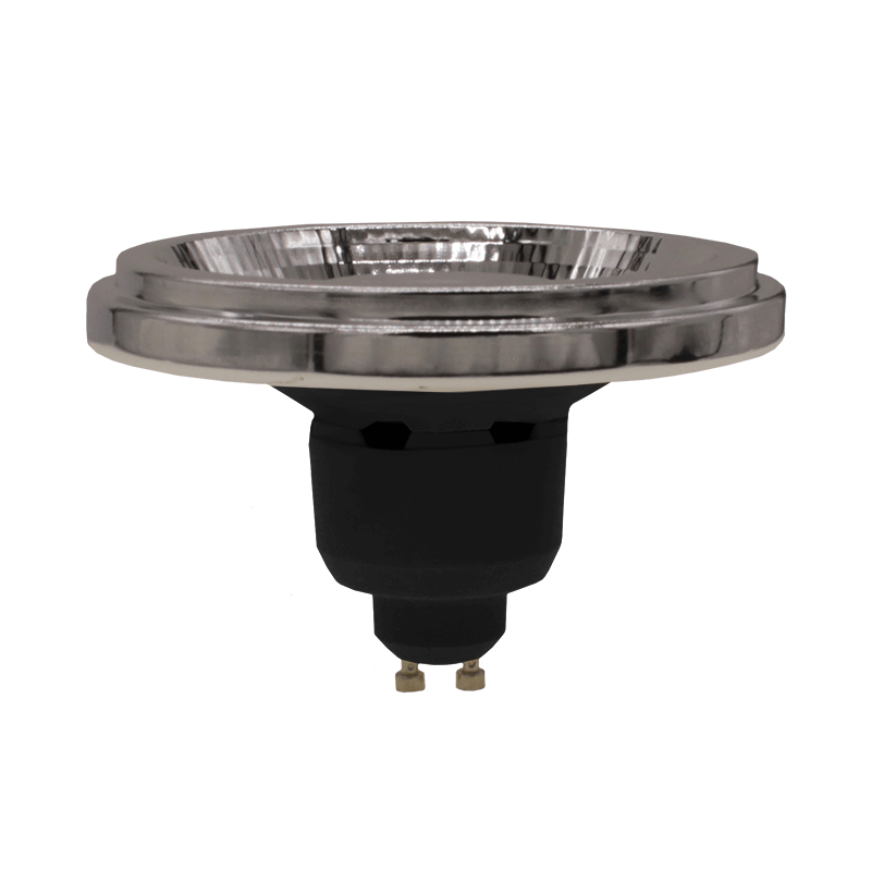 LED AR111 GU10 SPOT 24° 12W ZWART 2700K 4000K MDRLED®