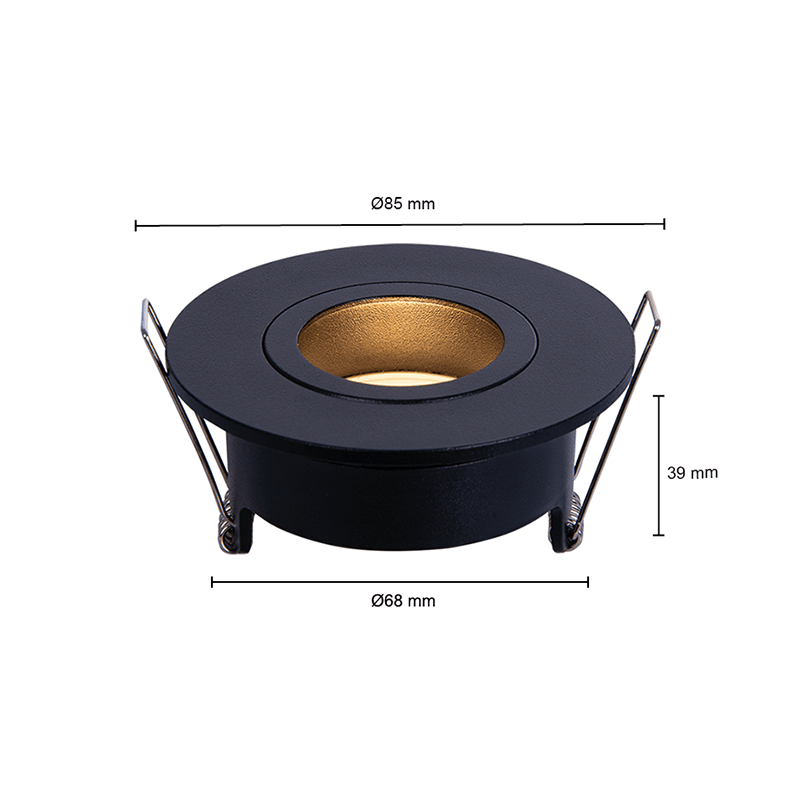 GU10 MR16 ARMATUUR ZWART IP65 MDRLED®