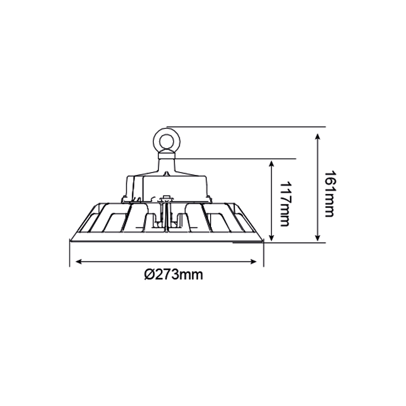 LED HIGHBAY 150W - Beleuchtung für Industrieanwendungen PHILIPS DRIVER IP65 MDRLED®