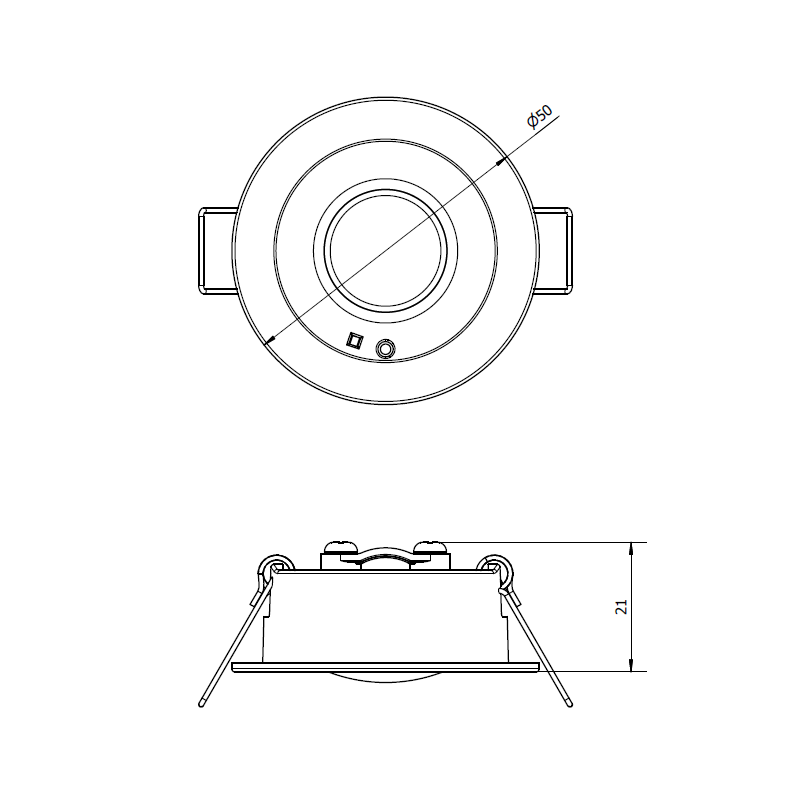 NOTBELEUCHTUNG EINBAUSPOT WEISS KOMPLETT MDRLED®