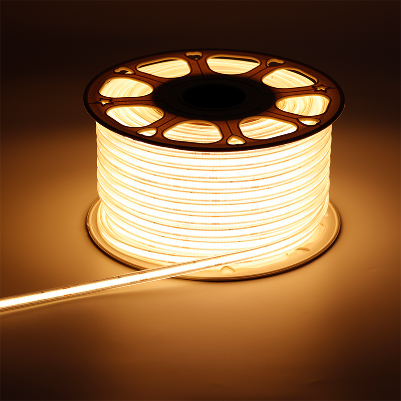 COB LED STRIP 220V IP65 50 METER 2700K inkl. 0,5 M EURO-STECKER MDRLED®