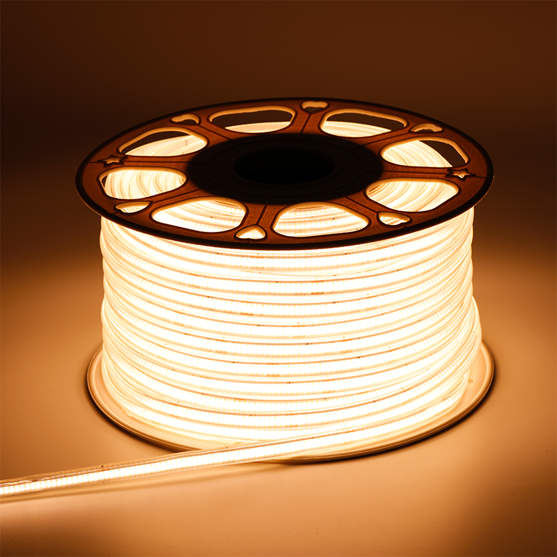 COB LED STRIP 220V IP65 50 METER 3000K inkl. 0,5 M EURO-STECKER MDRLED®