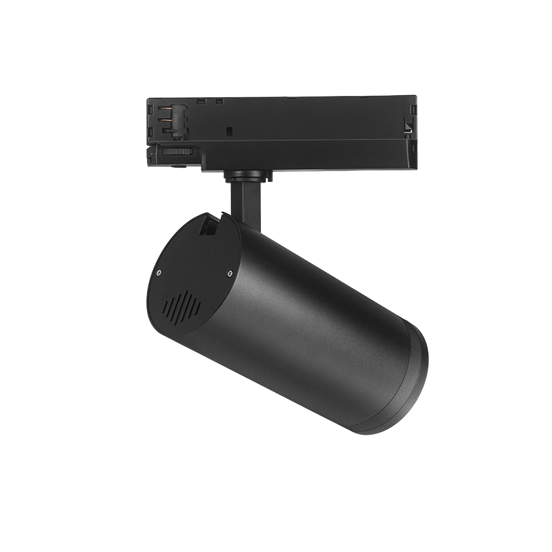 3-Phasen-Schienenstrahler, zoombar, Watt-Schalter, CCT-Schalter, Schwarz. MDRLED®