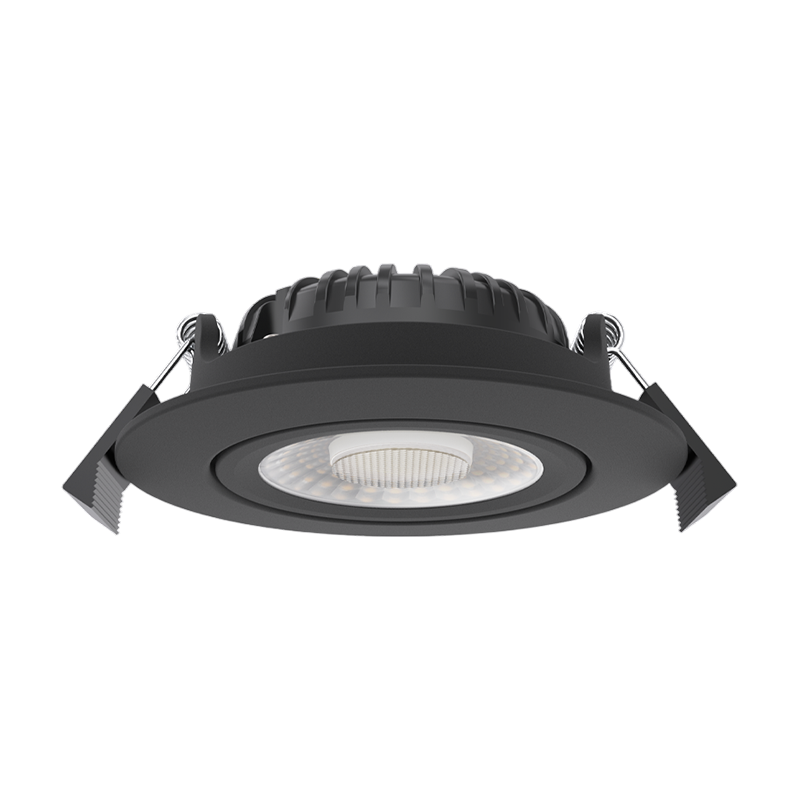 LUNA LED Inbouwspot Zwart 5W/7W Dim to Warm + CCT-Switch IP65 Dimbaar