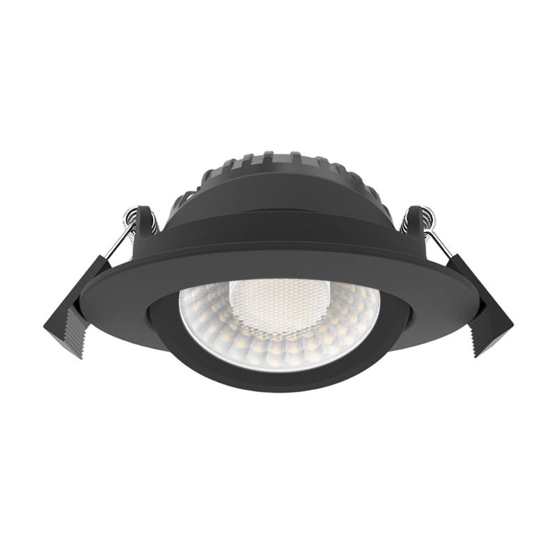 LUNA LED Inbouwspot Zwart 5W/7W Dim to Warm + CCT-Switch IP65 Dimbaar