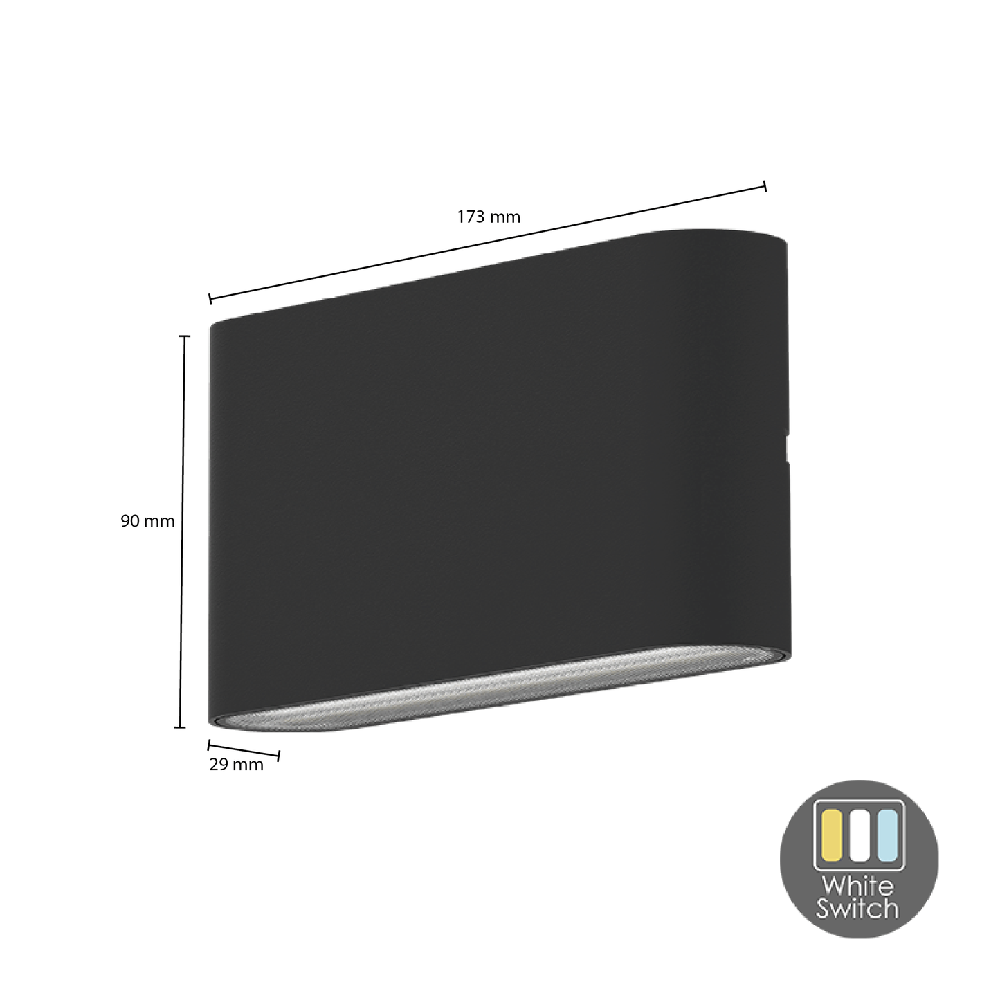 Wandlamp ZWART 10W CCT: Krachtig MDRLED®