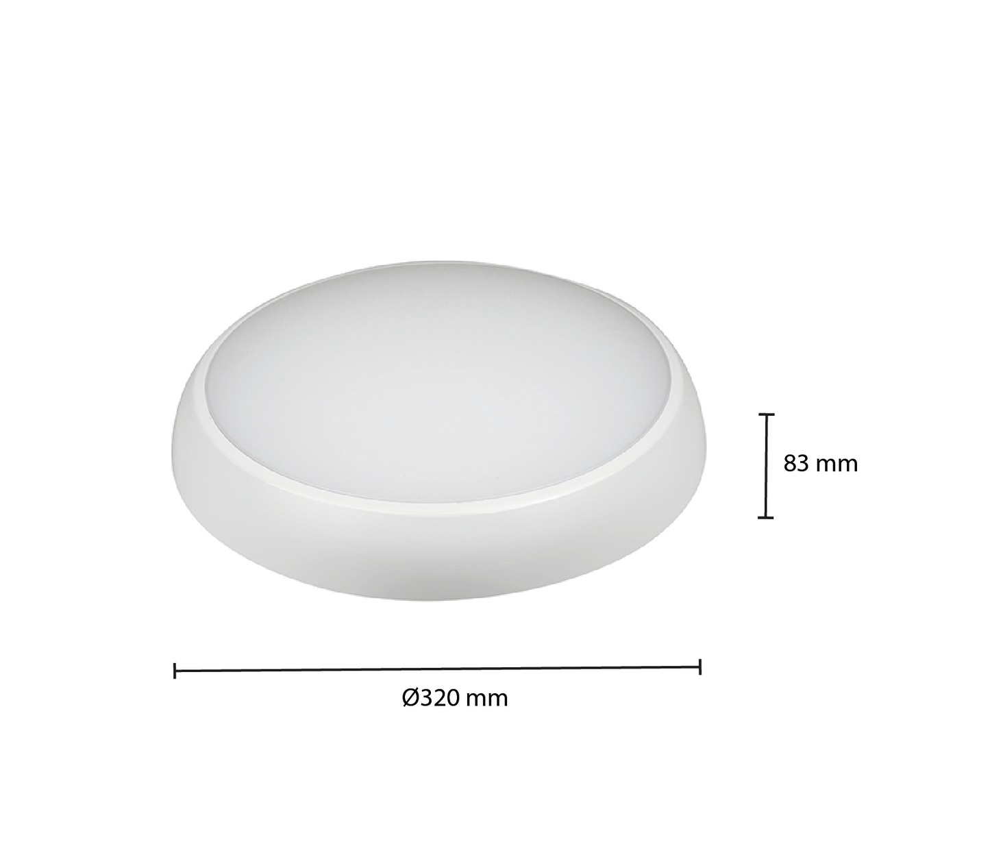 MDRLED® Plafondlamp met Sensor en CCT Switch – 12W | IP54 | Ø320 mm