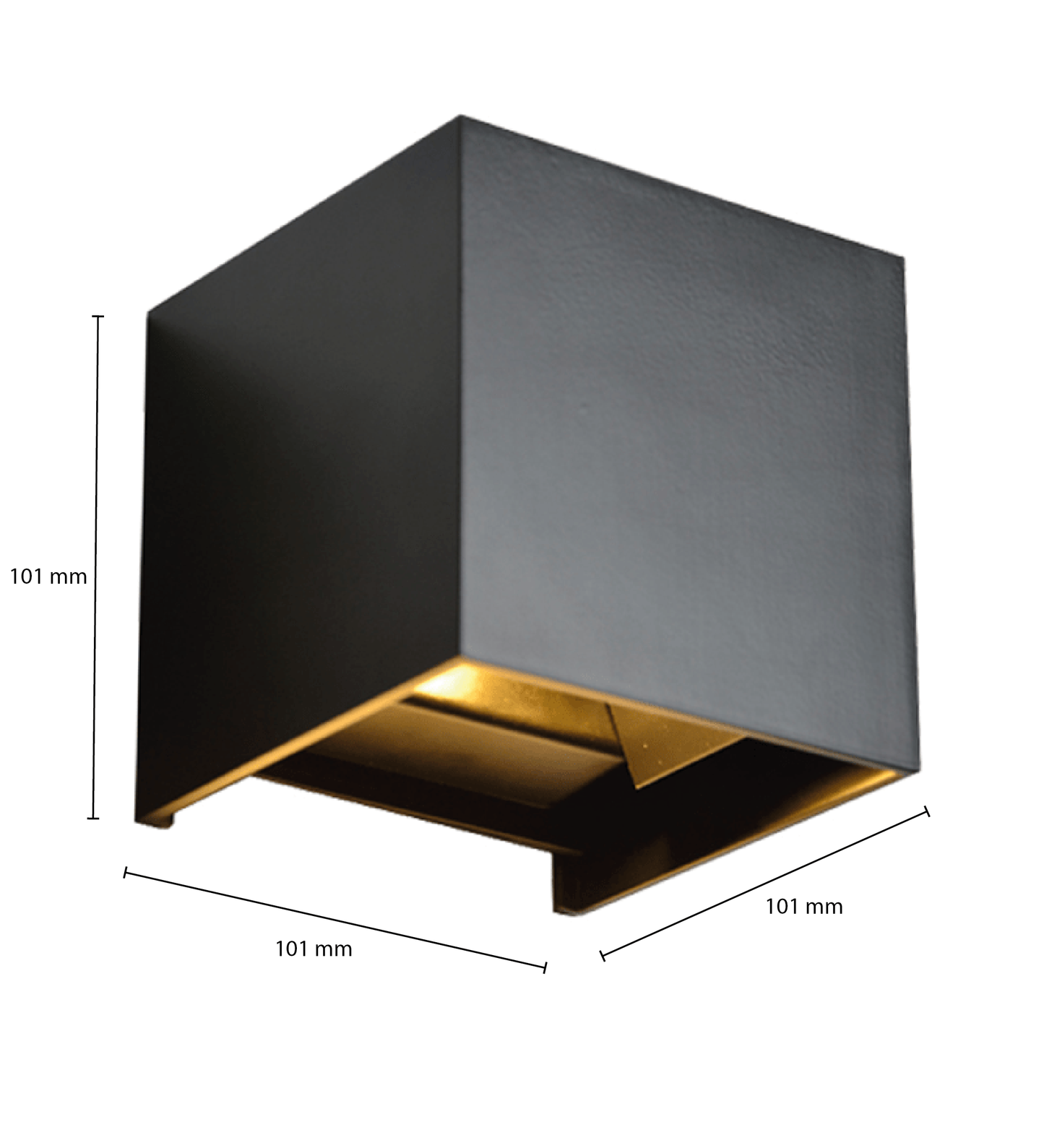 LED-WÜRFEL 2X3W PVC SCHWARZ DIMMBAR 2700K/3000K MDRLED®