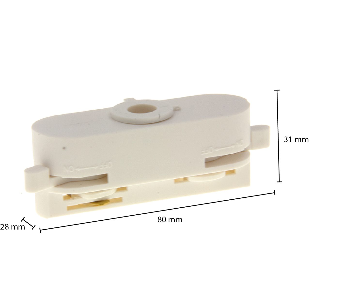 1-Phasen-Schienenadapter Pro Line WEISS, MDR LED®