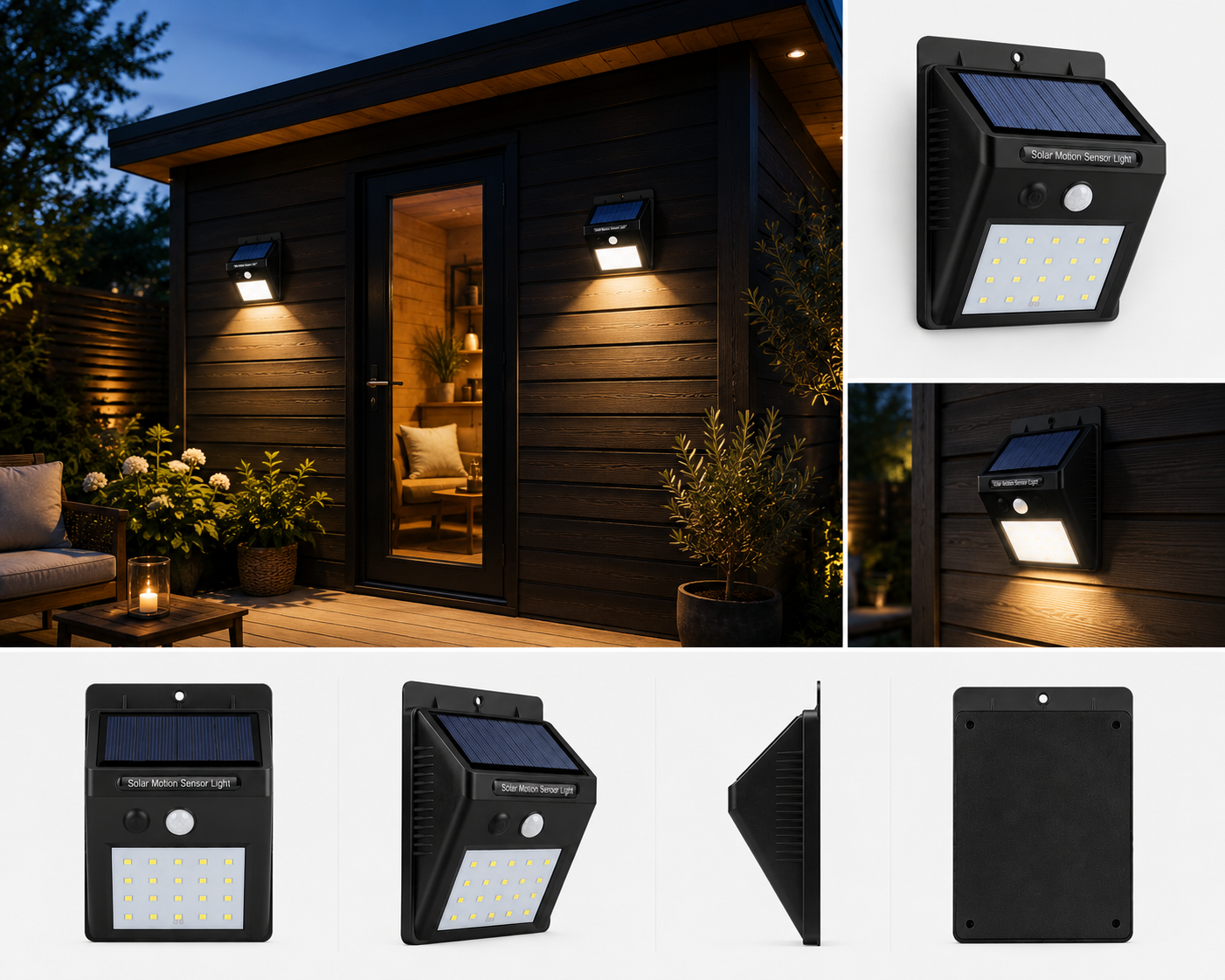 Solar Buitenlamp - Set van 2 Stuks - Bewegingssensor - 20 LED - Waterdicht - Buiten & Tuin sensor - Buitenverlichting op Zonne-energie