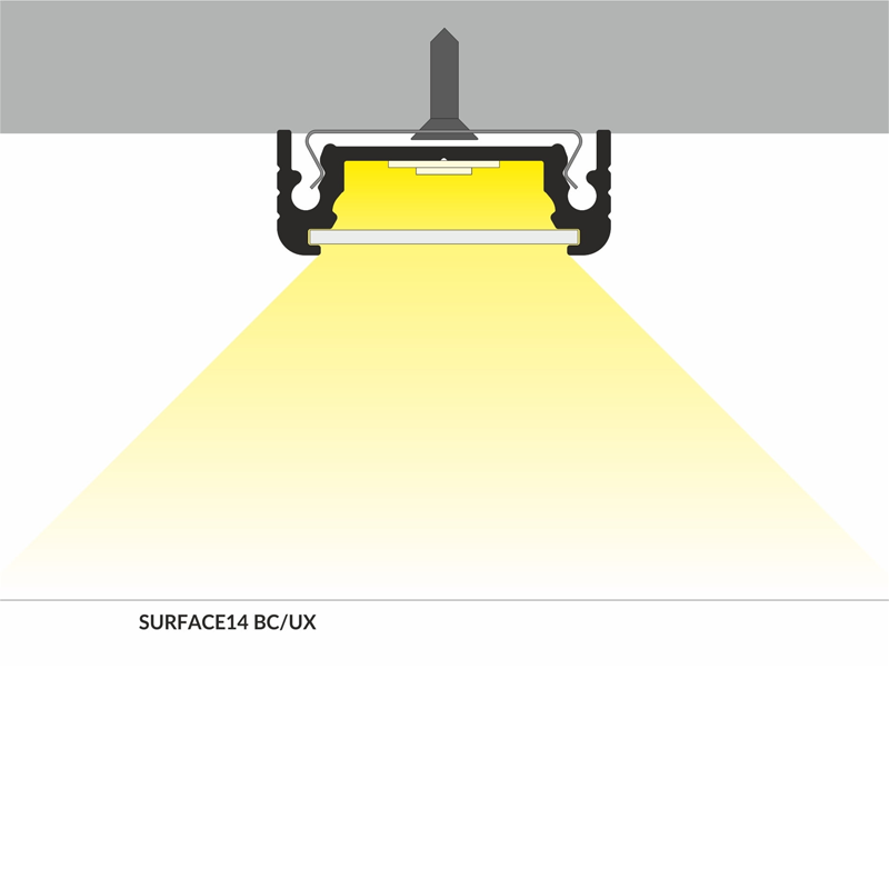 PROFIL MDR 14MM SCHWARZ 2M MDRLED®