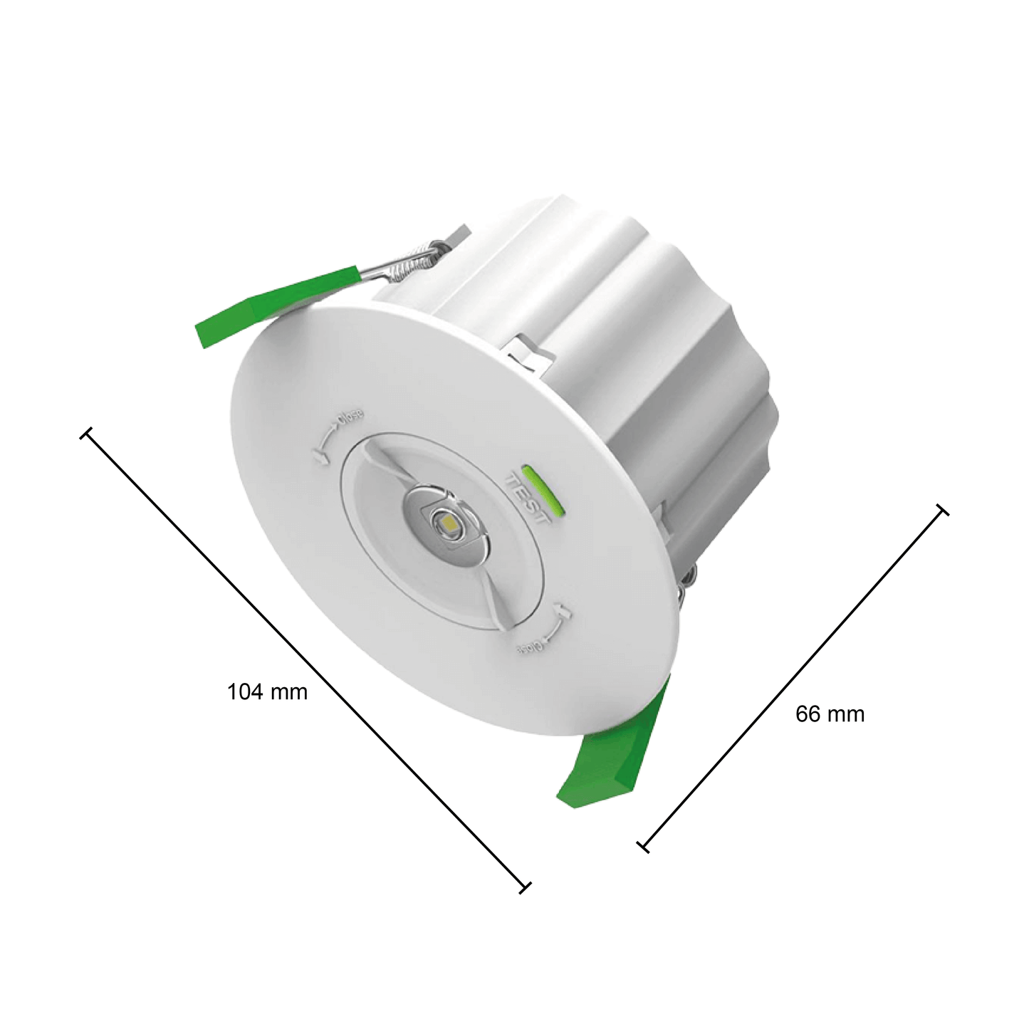 LED-Aufbau-Notbeleuchtung weiß/schwarz MDRLED®