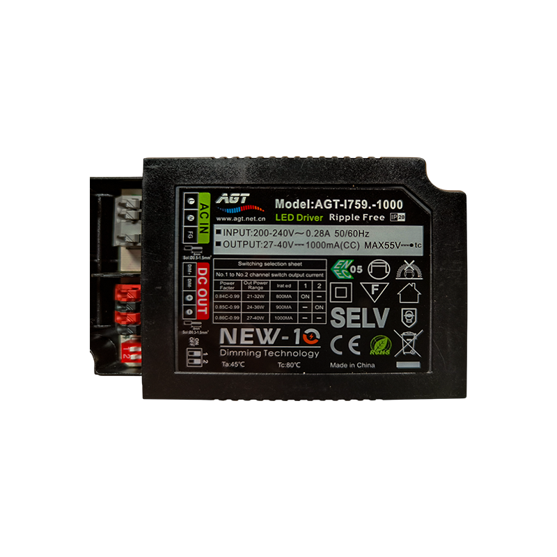 0-10 V | AGT | DIM | LED-TREIBER | 28–40 W UMSCHALTBAR | 3 EBENEN 800-900-1000mA