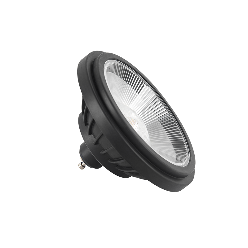 LED AR111 APOLLO GU10 40° 12W ZWART MDRLED®